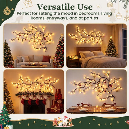 ✨ Flexible LED Lighted Branches | Remote-Controlled Wall Décor for Holidays