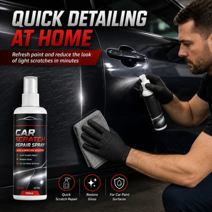 🚗Universal Car Scratch Repair Spray – Erases light scratches, swirl marks & scuffs fast.🛡️💨