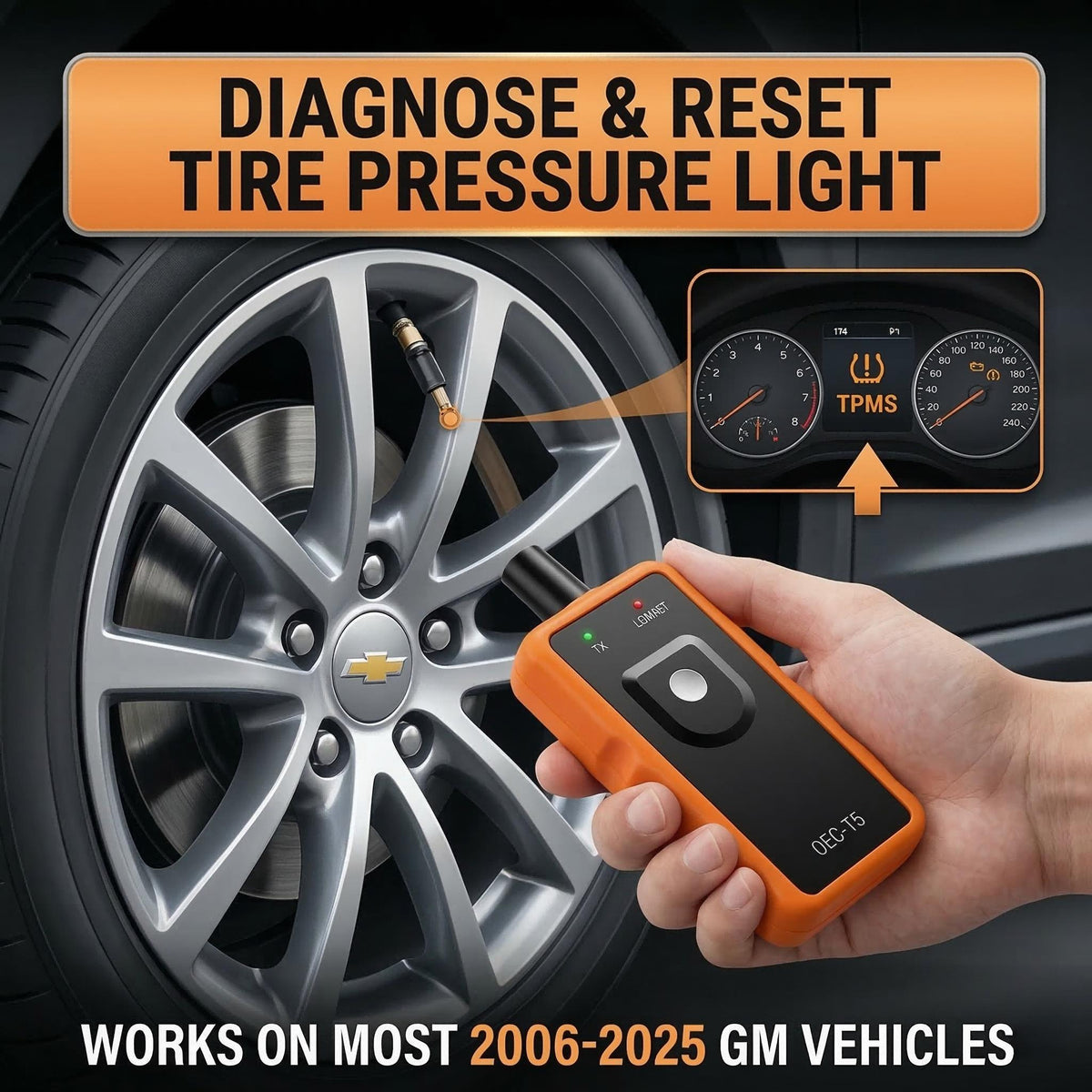EL-50448 TPMS Relearn Tool for GM Tire Sensor TPMS Reset Tool Tire Pressure Monitor system Activation Tool OEC-T5