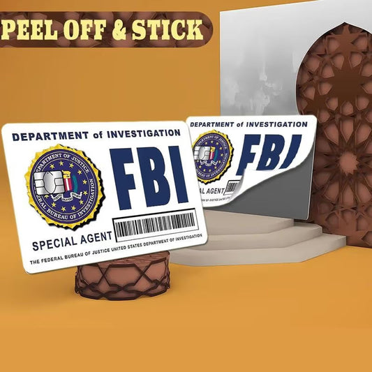 🔥Secret Agent Card Skins Kit: FBI/ICE Designs • Cosplay & Gift Stickers