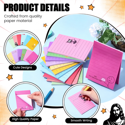 💼😂 12-Pack Sarcastic Office Sticky Notes – Funny Coworker Memo Pads & Hilarious Desk Gifts