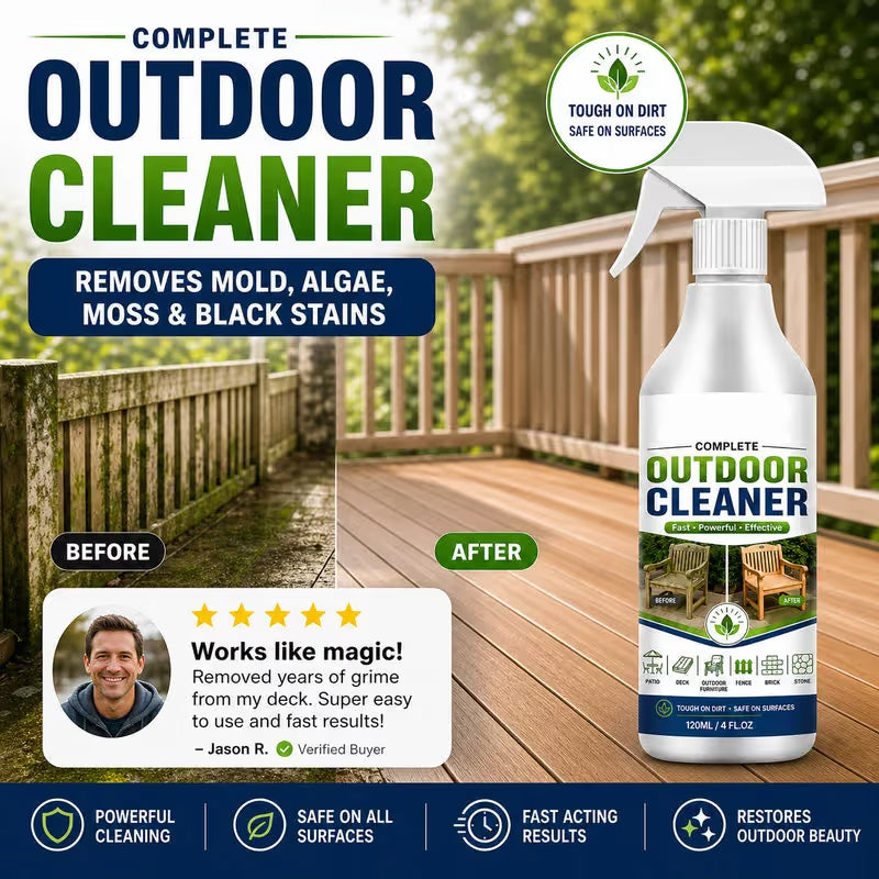 Outdoor Surface Cleaner Spray, Fast Acting Stain Remover for Patio, Wooden Furniture & Outdoor Surfaces