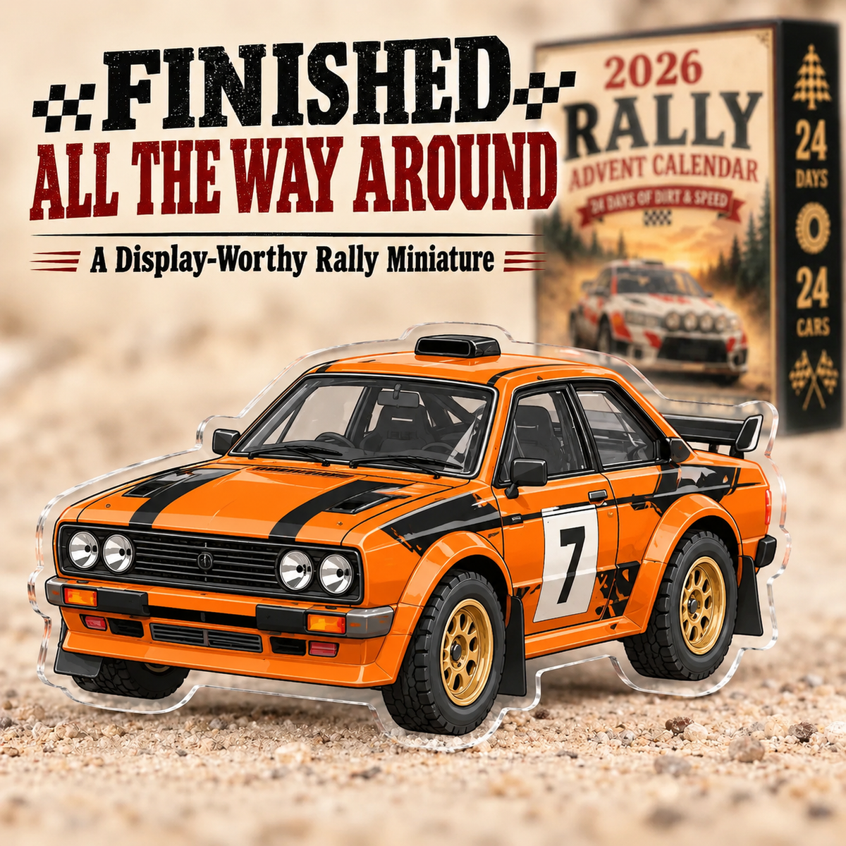 🏎️ Rally Christmas Advent Calendar 2026 – 24 days full of speed and excitement, 24 rally race cars to collect (2D models)