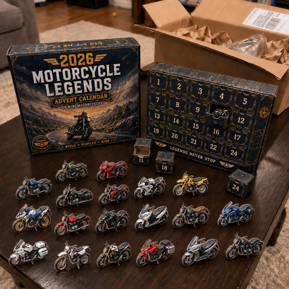 🎁 2026 Motorcycle Legends Advent Calendar | 24‑Day Mini Motorcycle Model Collection(2D-Modelle)