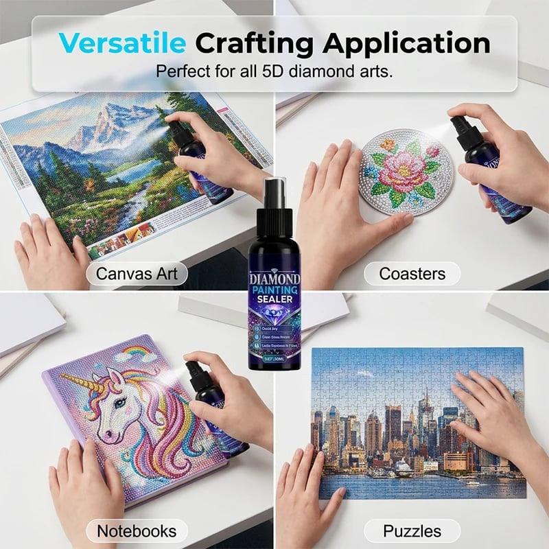 💎✨ Diamond Art Sealer Spray – Locks Beads, Glossy Finish, Fast‑Drying &amp; Long‑Lasting