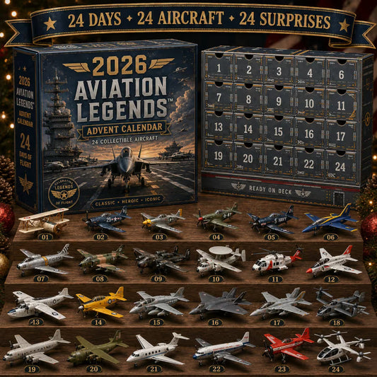 🎄💥2026 Aviation Legends 24-Day 2D Aircraft Advent Calendar – 24 Collectible Airplane Surprises for Aviation Fans