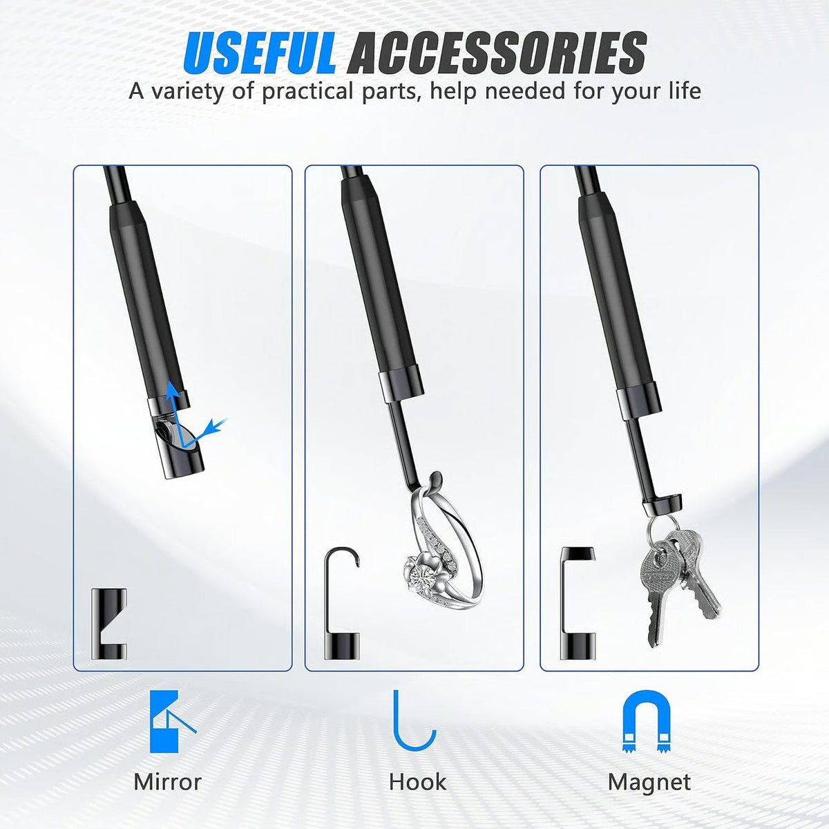 🔎 Plug-and-play endoscope camera – Compatible with Android, iPhone and iPad for direct connection