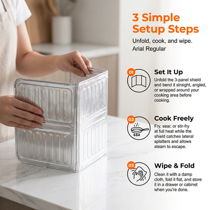 Kitchen Oil Splatter Guard Shield