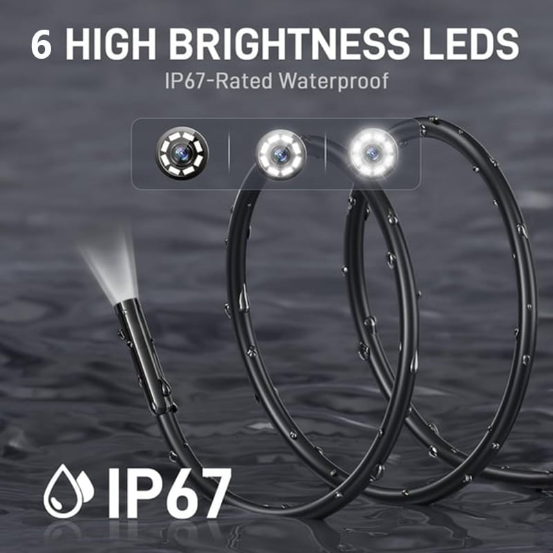 🔎 Plug-and-play endoscope camera – Compatible with Android, iPhone and iPad for direct connection