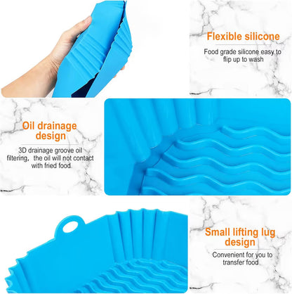 🔥✨Reusable Silicone Air Fryer Liner, 8 Inches