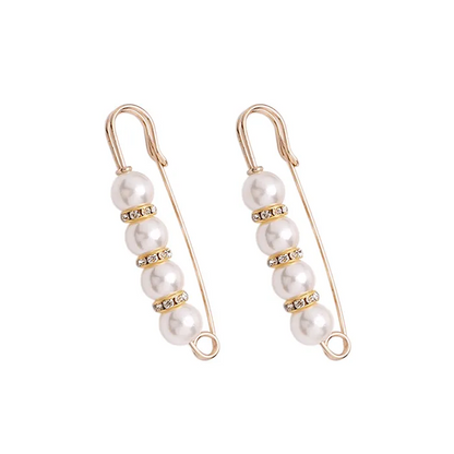 🔥Fancy Rhinestones Pearls Safety Pin Brooch