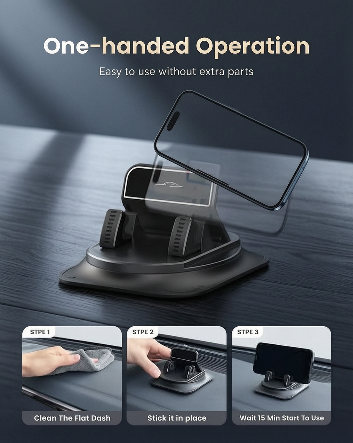 360° Rotating Dashboard Phone Holder