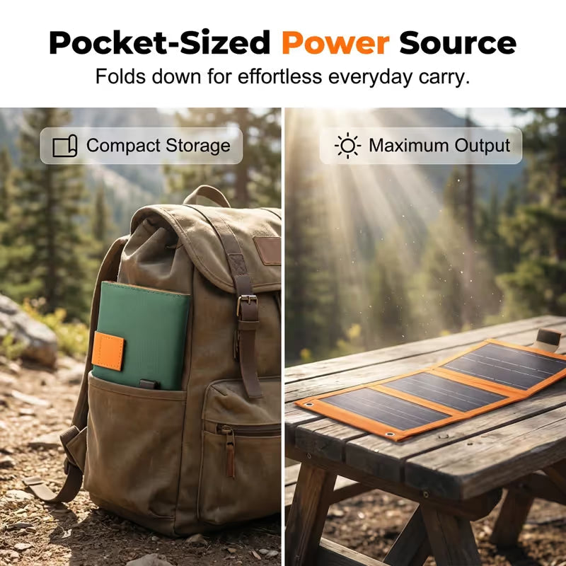 ✨Portable Solar Panel – Foldable, USB Charging🎒