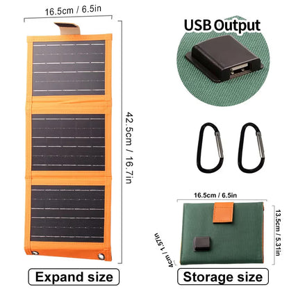 ✨Portable Solar Panel – Foldable, USB Charging🎒