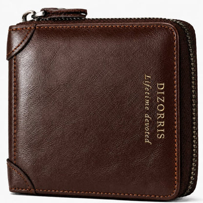 Men’s Full-Zip Calf Leather Pocket Organizer