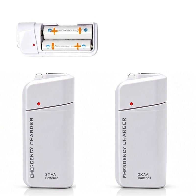 🔋 Emergency Phone Charger – AA Battery Powered USB Backup with LED Flashlight