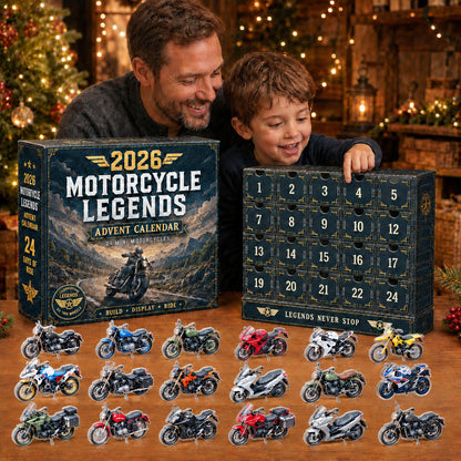 🎁 2026 Motorcycle Legends Advent Calendar | 24‑Day Mini Motorcycle Model Collection(2D-Modelle)