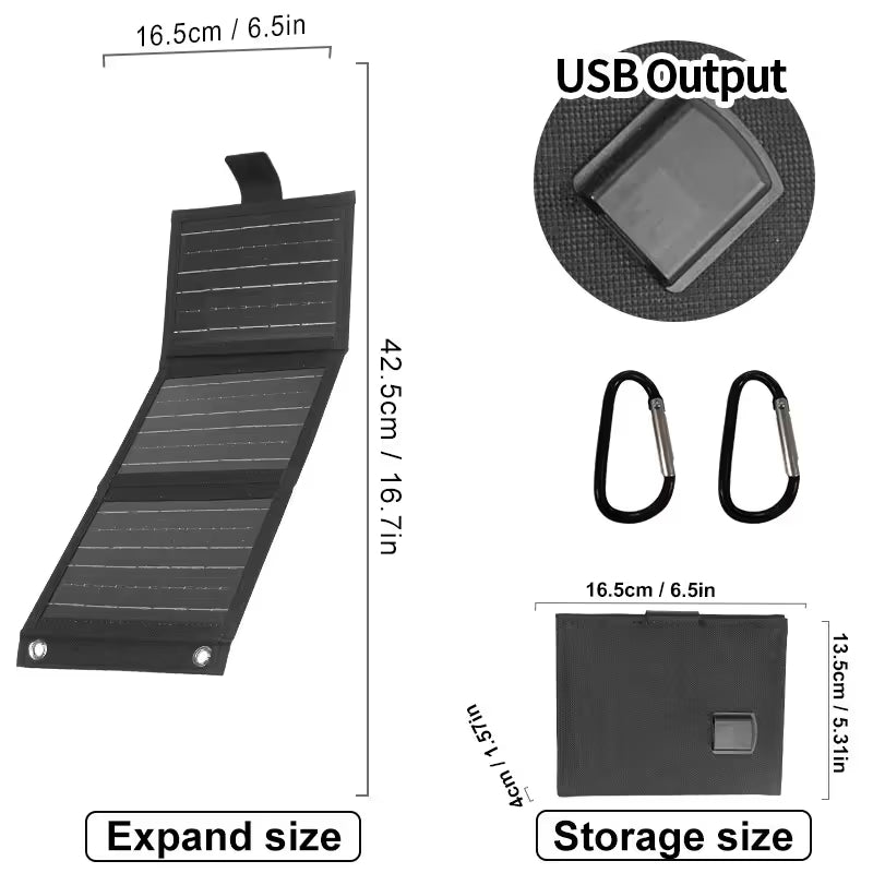 ✨Portable Solar Panel – Foldable, USB Charging🎒