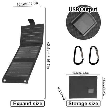 ✨Portable Solar Panel – Foldable, USB Charging🎒
