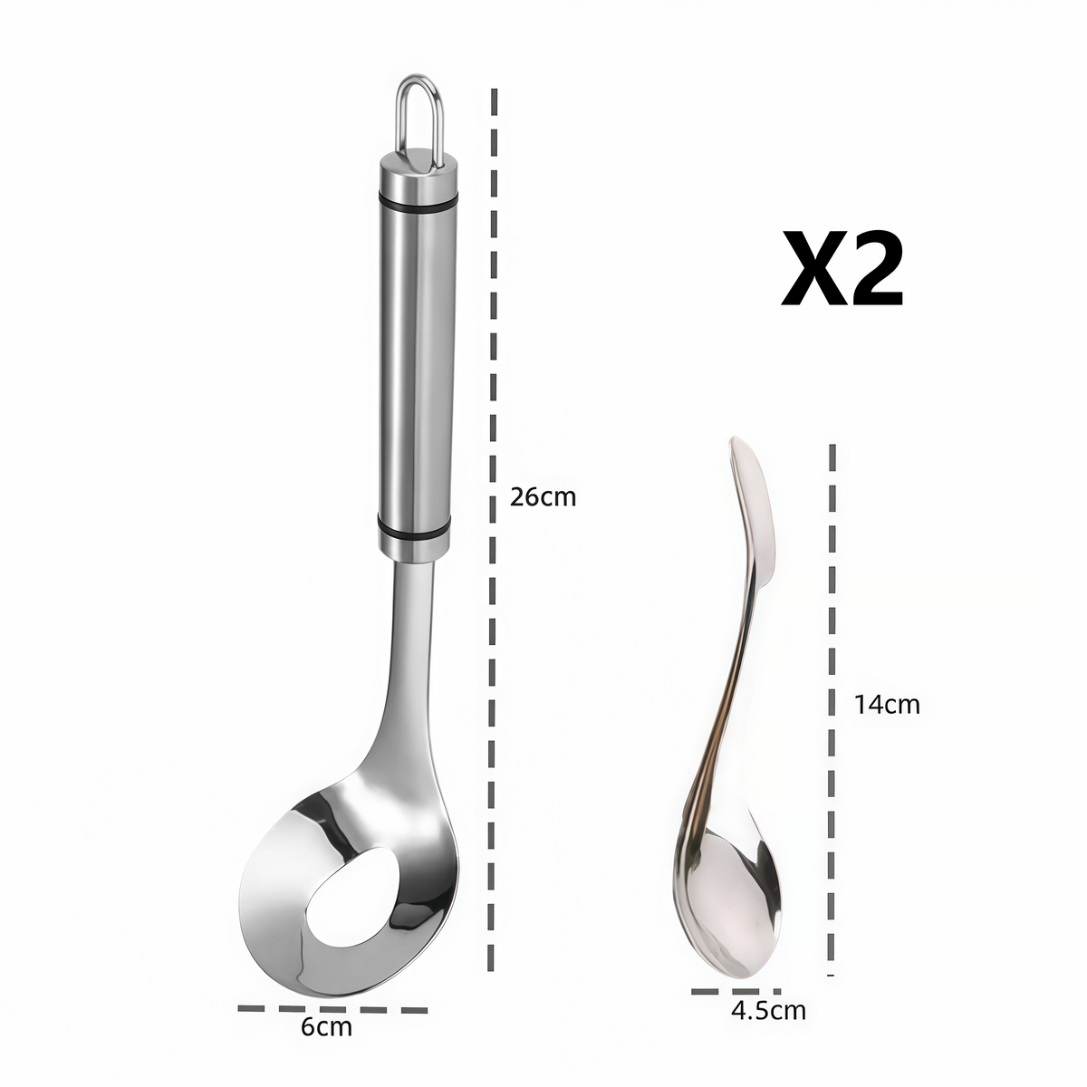 🍝 2-Pack Stainless Steel Meatball Maker Spoon – Make Perfect Meatballs Without Messy Hands