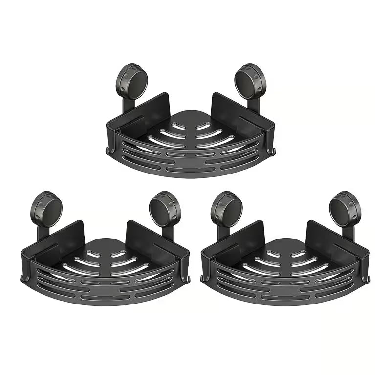 Triangle Suction Cup Shower Caddy ✨No Drill Wall Mount Bathroom Corner Storage Basket