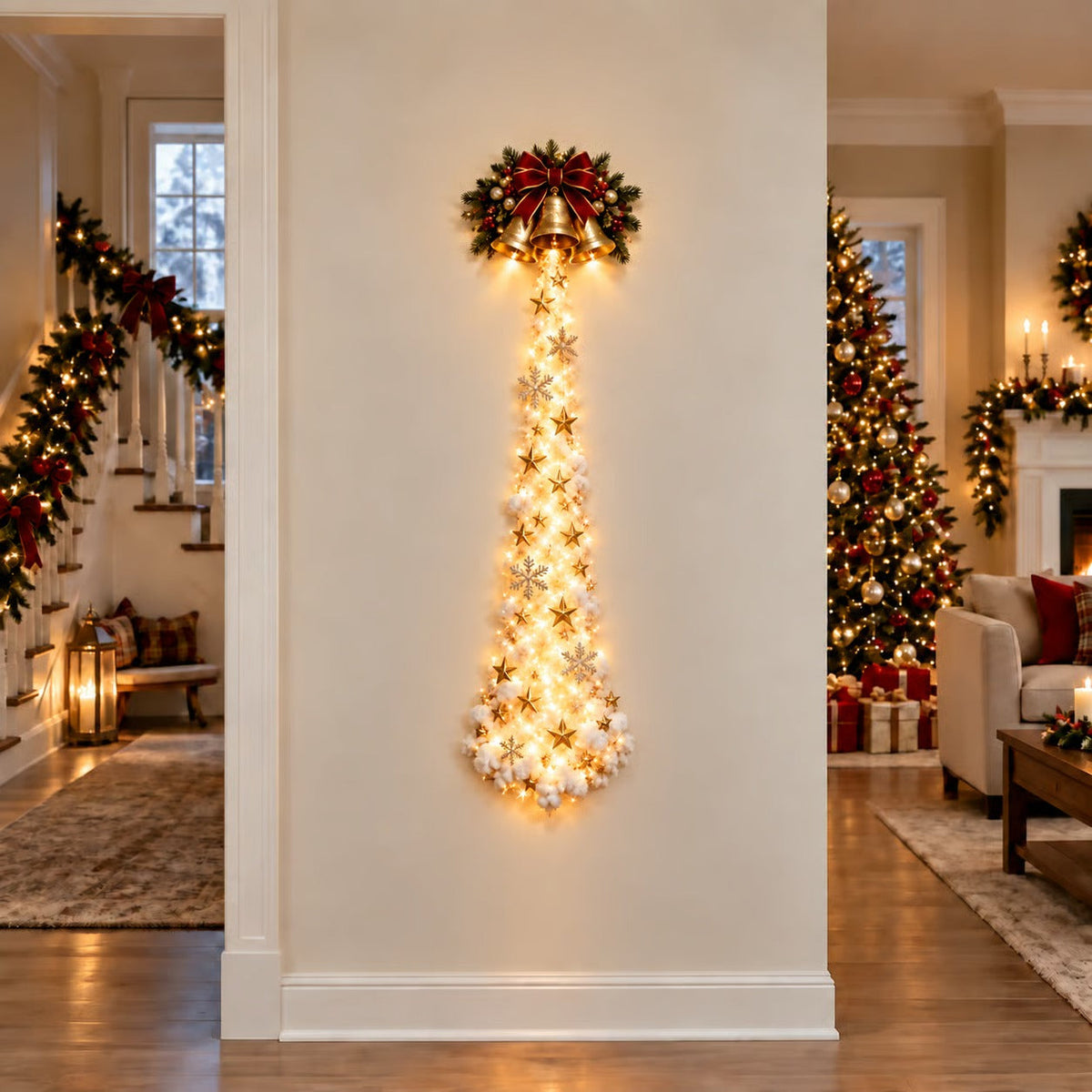 Illuminated Christmas wall decoration Magical Christmas path – Festive light decoration with 10 Christmas motifs