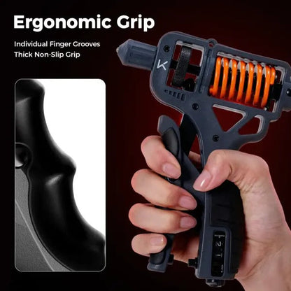 💪Ergonomic Adjustable H-Grip Hand Trainer – Forearm Strengthener with Counter for Therapy & Stress Relief
