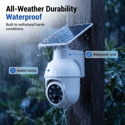 Solar-Powered Simulated Surveillance Camera Street Light