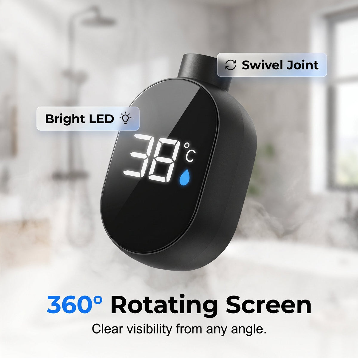 Smart LED shower thermometer（2PCS）