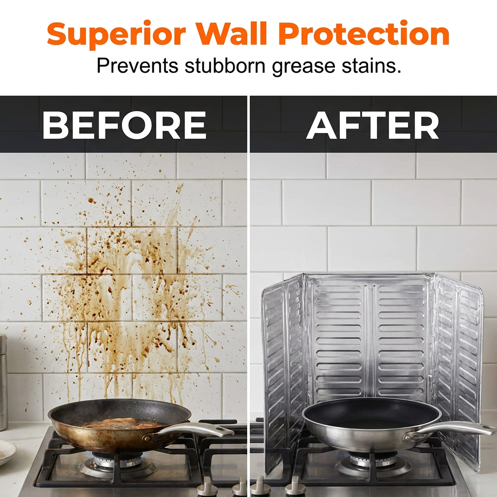 Kitchen Oil Splatter Guard Shield