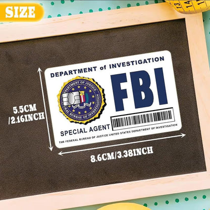 🔥Secret Agent Card Skins Kit: FBI/ICE Designs • Cosplay & Gift Stickers