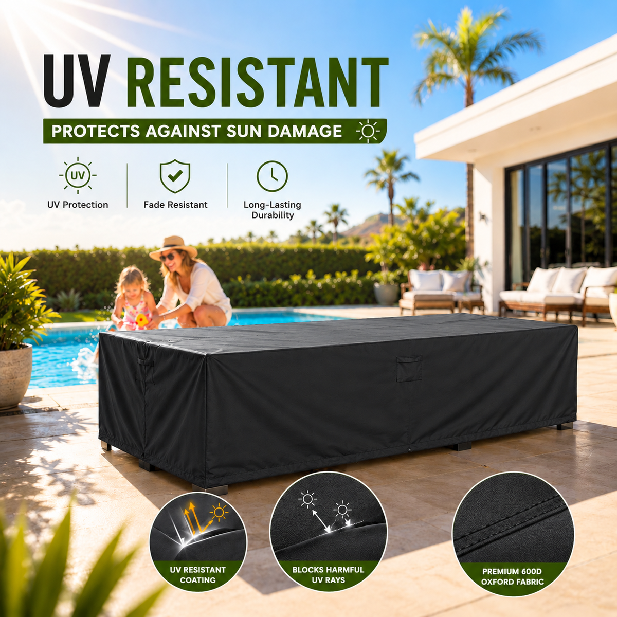 🛋️ Waterproof Patio Sofa Cover - 600D Heavy Duty Protection 🔥