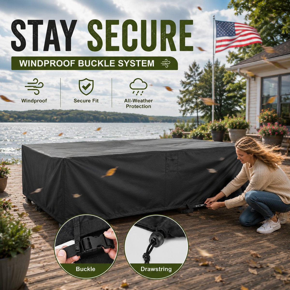 🛋️ Waterproof Patio Sofa Cover - 600D Heavy Duty Protection 🔥
