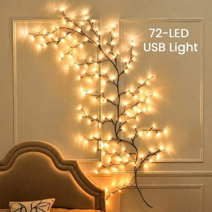 ✨ Flexible LED Lighted Branches | Remote-Controlled Wall Décor for Holidays