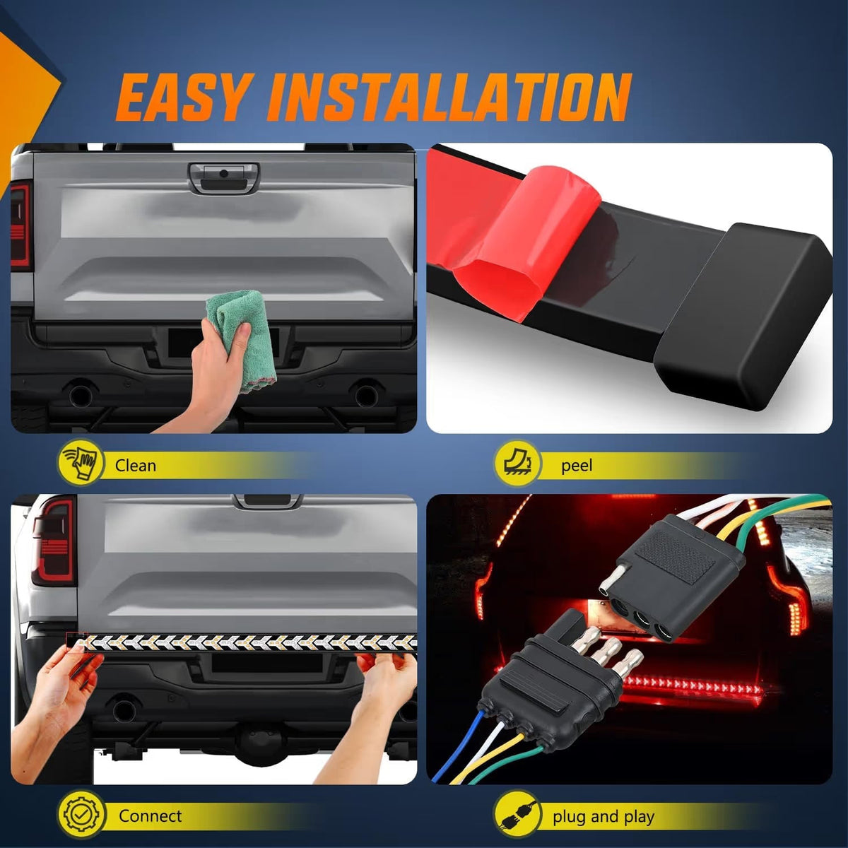 🎁LED Tailgate Lights, Turn Signals And Driving And Reversing Lights