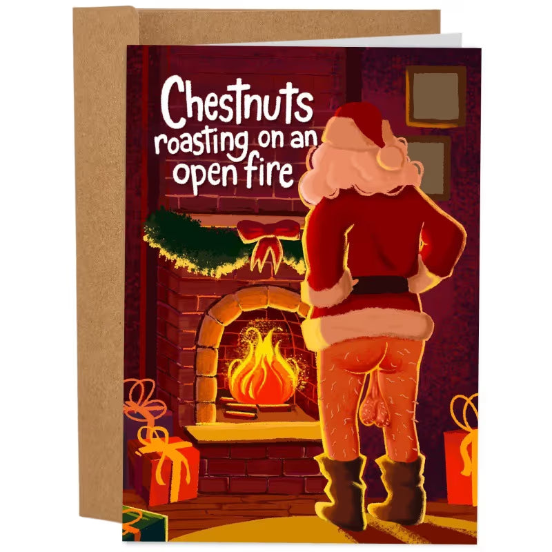 🎄🎅Greetings Funny Inappropriate Christmas Card 9-Piece Set