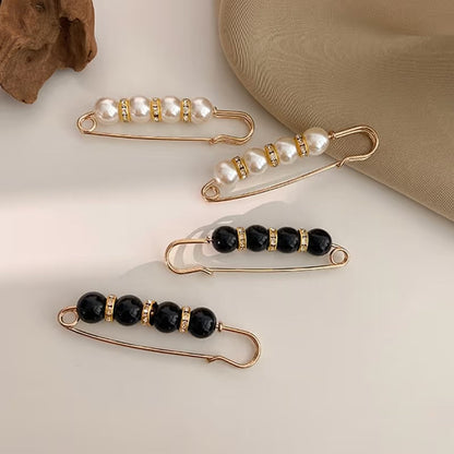 🔥Fancy Rhinestones Pearls Safety Pin Brooch