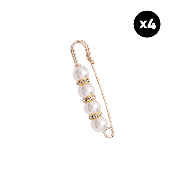 🔥Fancy Rhinestones Pearls Safety Pin Brooch