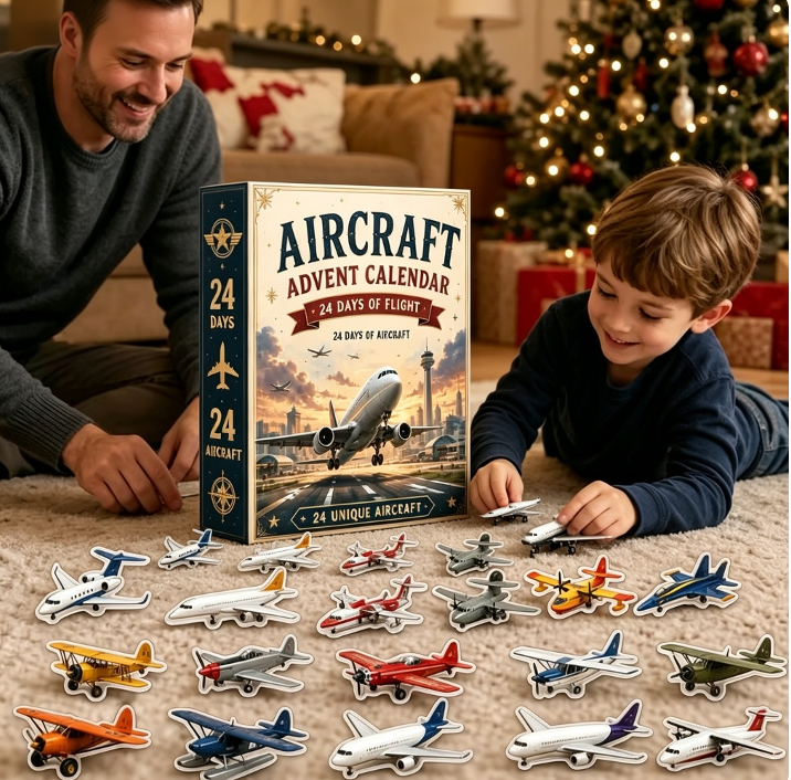✈️ Aircraft Advent Calendar 2026 | 24 Days of Flight with 24 Unique Miniature Airplanes, Jets & Aviation Collectibles 🎄🎁