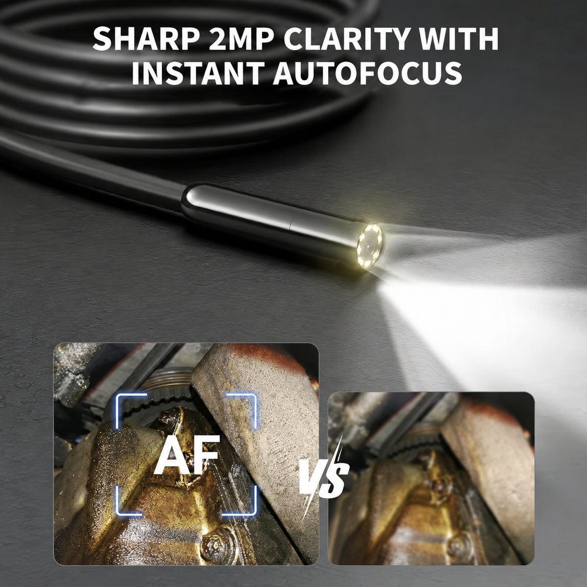 🔎 Plug-and-play endoscope camera – Compatible with Android, iPhone and iPad for direct connection