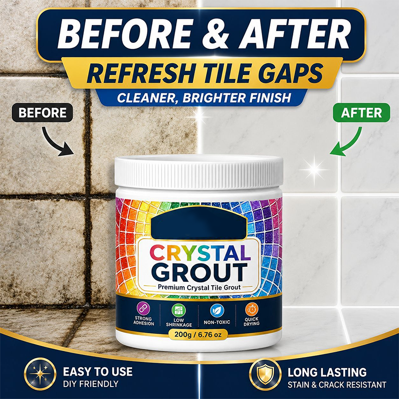 🥳2026 HOT SALE🥳💞50K+ SOLD!🛁💧 Mould‑Proof Tile Grout – Waterproof, stain‑resistant & crack‑proof. Perfect for bathrooms & kitchens – stays white & clean for years! 🌟💪