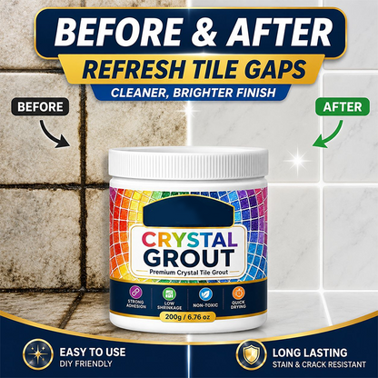 🥳2026 HOT SALE🥳💞50K+ SOLD!🛁💧 Mould‑Proof Tile Grout – Waterproof, stain‑resistant & crack‑proof. Perfect for bathrooms & kitchens – stays white & clean for years! 🌟💪