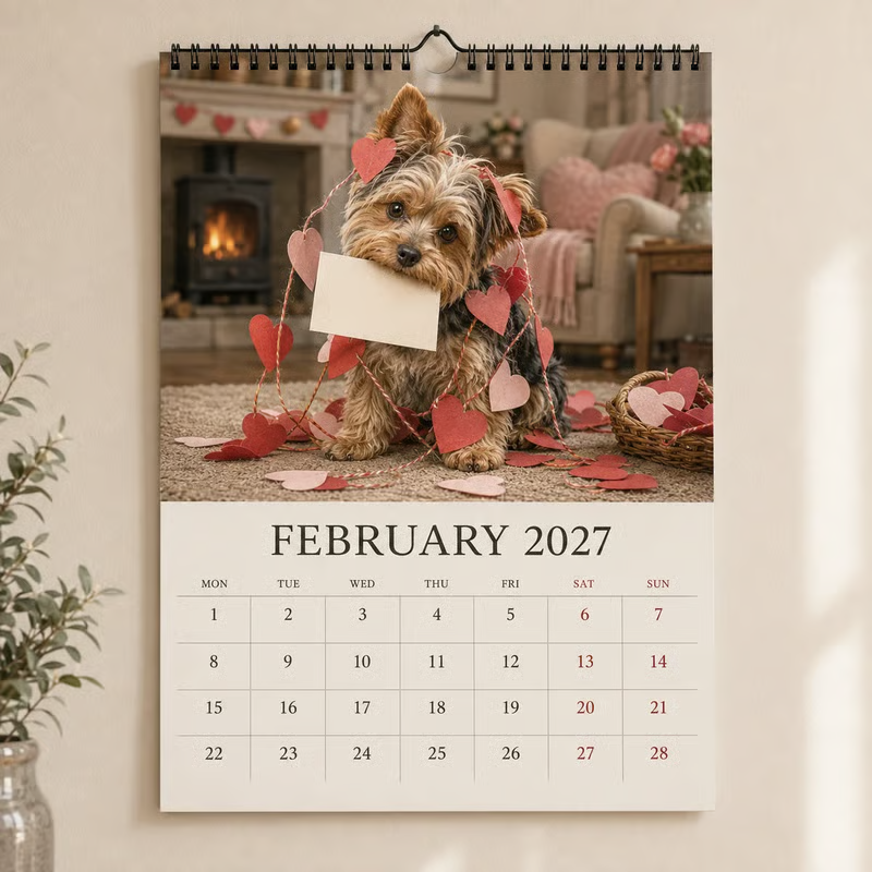 🐶📅2027 Yorkshire Terrier Wall Calendar