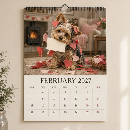🐶📅2027 Yorkshire Terrier Wall Calendar