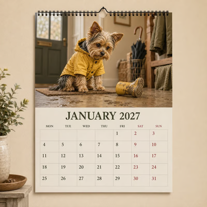 🐶📅2027 Yorkshire Terrier Wall Calendar