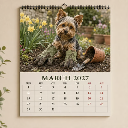🐶📅2027 Yorkshire Terrier Wall Calendar