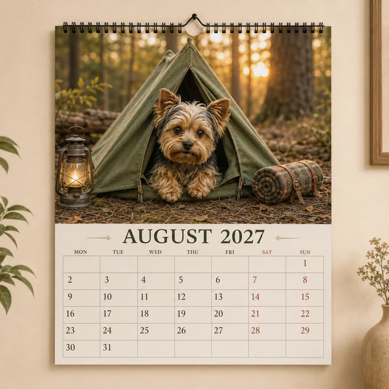 🐶📅2027 Yorkshire Terrier Wall Calendar