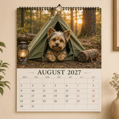 🐶📅2027 Yorkshire Terrier Wall Calendar