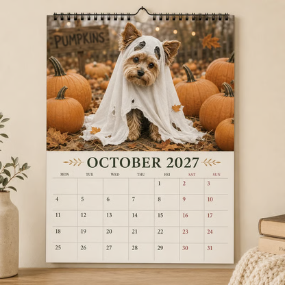 🐶📅2027 Yorkshire Terrier Wall Calendar