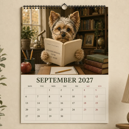 🐶📅2027 Yorkshire Terrier Wall Calendar